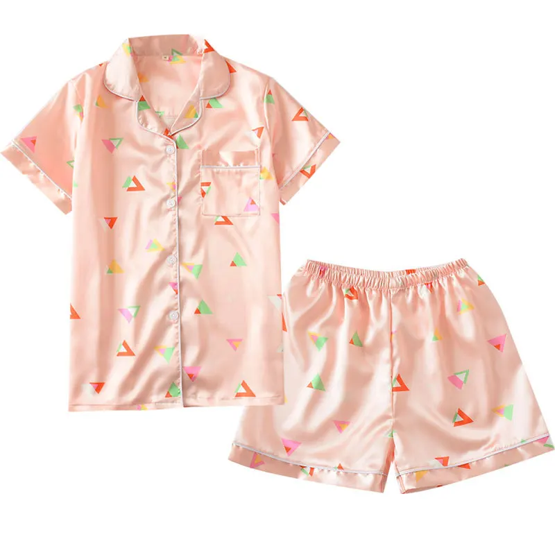 Women's Pajamas Set Rayon Short-sleeved Sleepwear with Shorts Female Summer Thin Easeful Fashion Women's Two-piece Home Wear