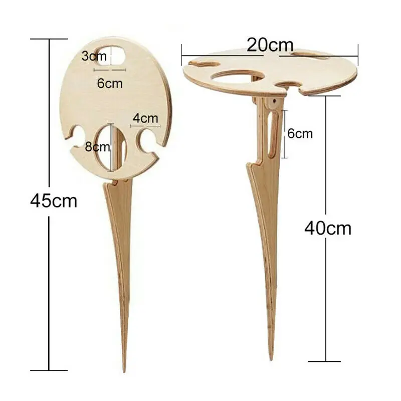 

Outdoor Portable Foldable Wine Table Mini Wooden Easy To Carry Love Type Travel Rack Picnic Party Table Cup Holder Dropshipping