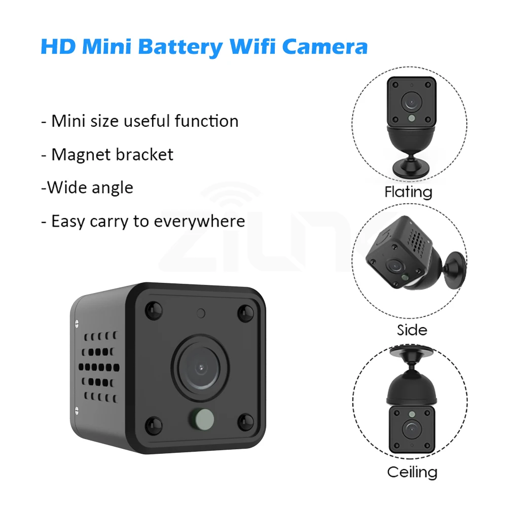 Tuya Мини Wifi камера 1080P умный дом Безопасность детский монитор 140 градусов широкий угол беспроводной мини IP камера Встроенный аккумулятор лучший