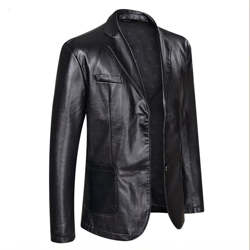 Новинка осени 2021 костюм кожаная куртка оверсайз деловая модная мужская