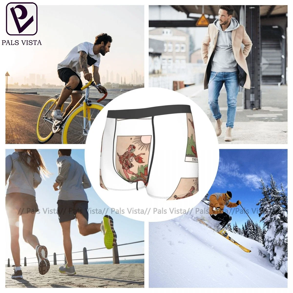 

Tarot Underwear Design Polyester Sublimation Trunk Hot Male Funny Boxer Brief