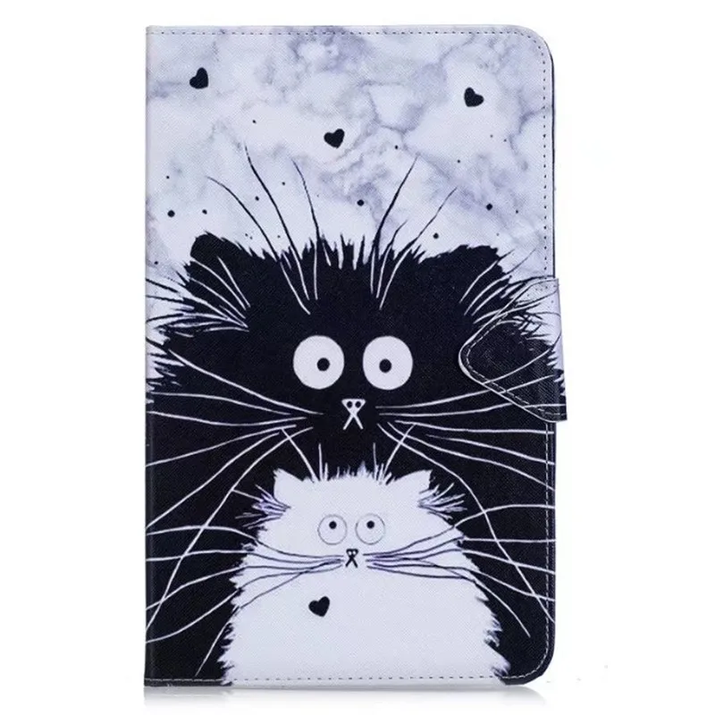 hei bai mao Tab a6 7,0 чехол для Samsung Galaxy Tab A 7,0 T280 T285 SM-T280 чехол Крышка для планшета с рисунками кошки и бабочки флип-кожа оболочки - Цвет: hei bai mao