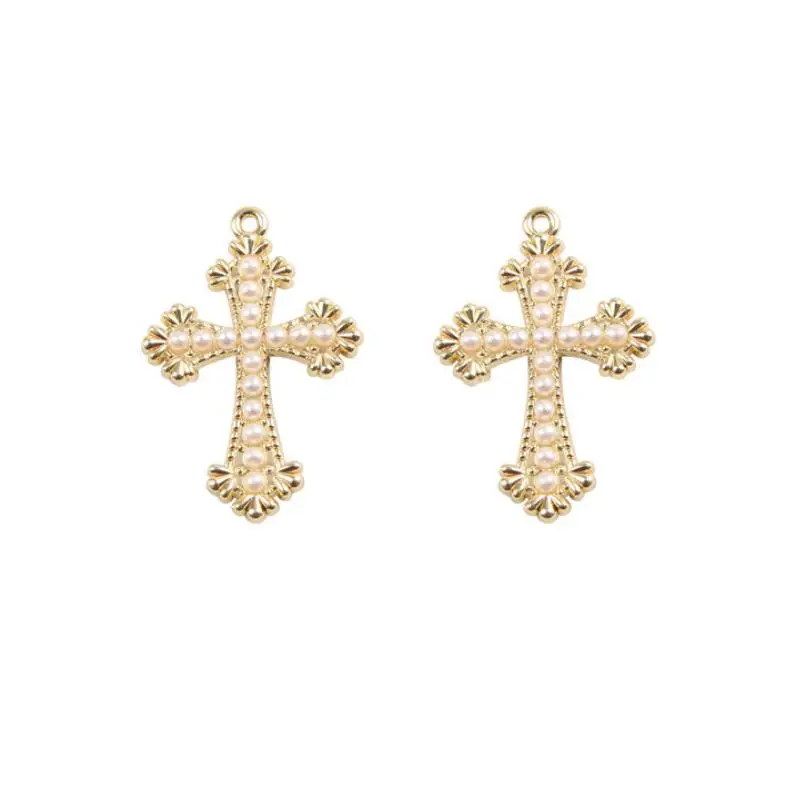 Металлическая подвеска в виде жемчужного Креста 10 дюймов 20 х30 мм|Шармы| |