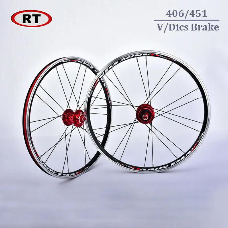 20 &quotскладное Велосипедное колесо 100/135 мм переднее заднее 451/406 7-10s алюминиевые