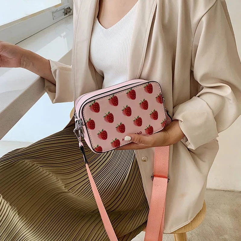 Сумочка с фруктами и авокадо маленькая сумка на плечо в форме коробки через