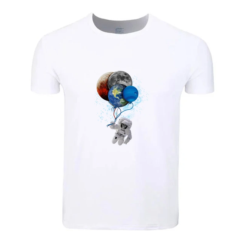 

Astronaut skull Cotton Students Summer T-Shirt Custom Casual Short Sleeve Men Women Boys Girls T Shirt Tees Kids Tshirt