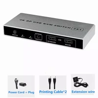 dp kvm switch 2 in 1 out displayport two in one out switch 4k support two hosts to share industrial usb mouse keyboard monitor