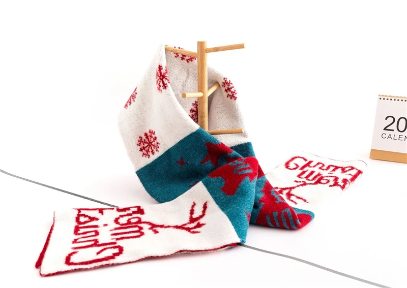 Новые модные женские рождественские вязаные шарфы рождественский подарок олень