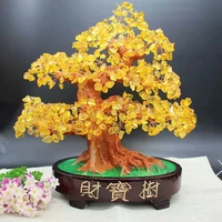 crystal crafts fortune tree natural money tree powder crystal amethyst decoration holiday gift familygardendesk decoration