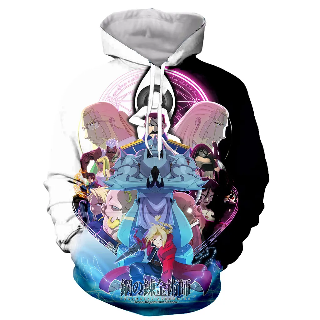 Новая забавная модная 3D-печать на молнии с длинными рукавами в стиле Братства