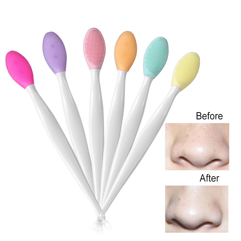 

1pc Silicone Handheld Face Care Clean Brush Exfoliating Soft Blackhead Removal Facial Cleansing Brush Massager