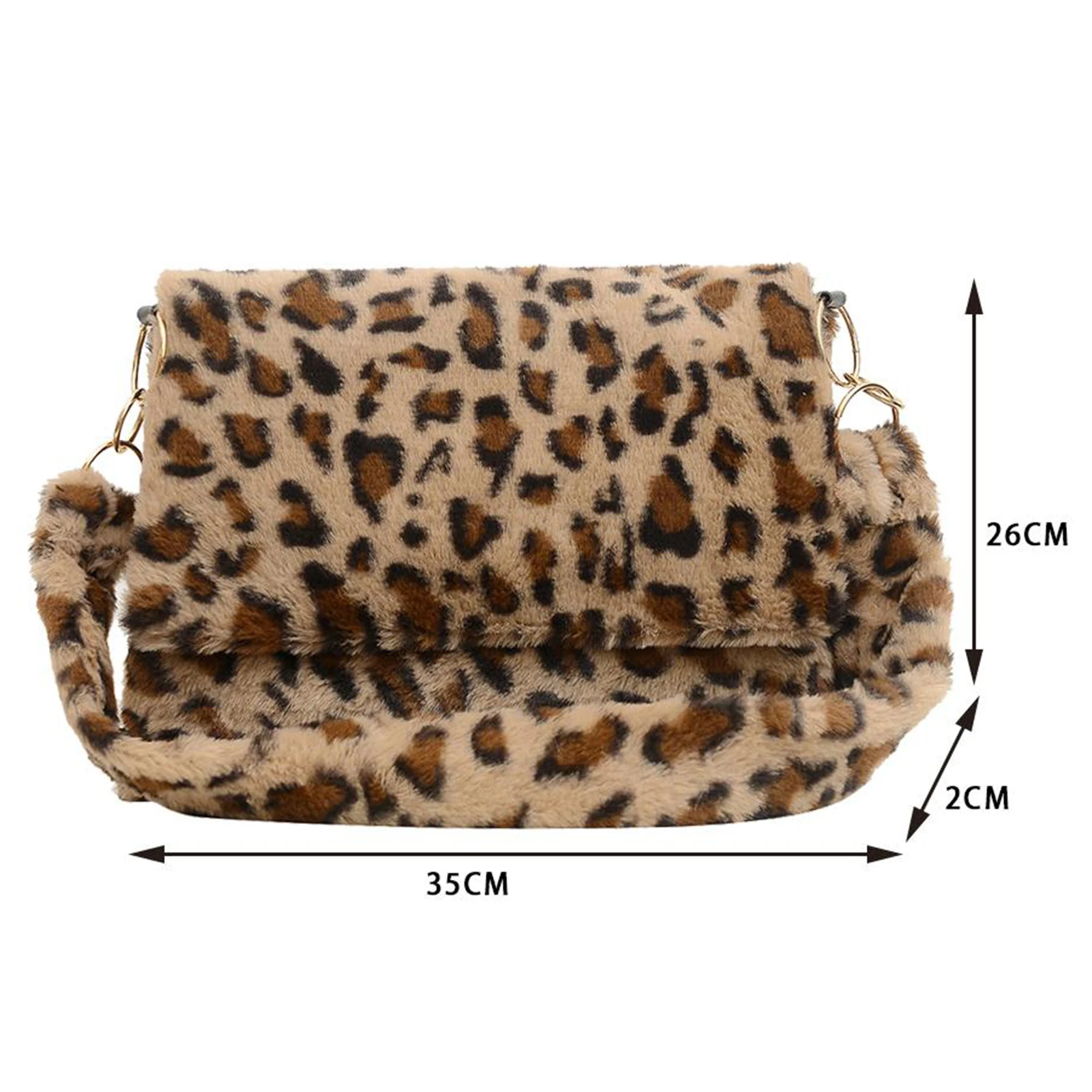 

Fashion Women Plush Large Capacity Handbag Leopard Zebra Stripes Shoulder Bag