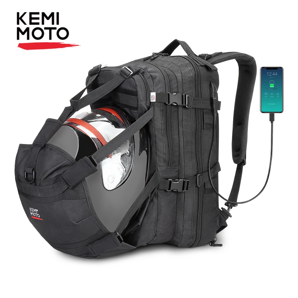Helmet Bags Large Capacity Motorbike Backpack Waterproof Storage Bag With USB-charge Port Motorcycle Helmet Backpack Universal
