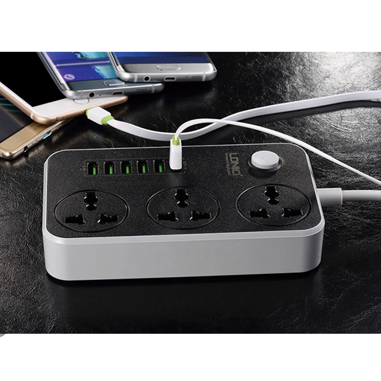 Универсальные сетевые ленты Besegad электрическая розетка 6 USB портов 3 выхода защита