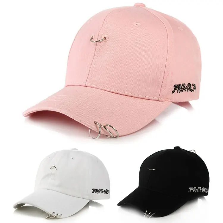 Новинка 2021 мужские и женские Снэпбэк кепки модные шапки K Pop 3 с железными кольцами