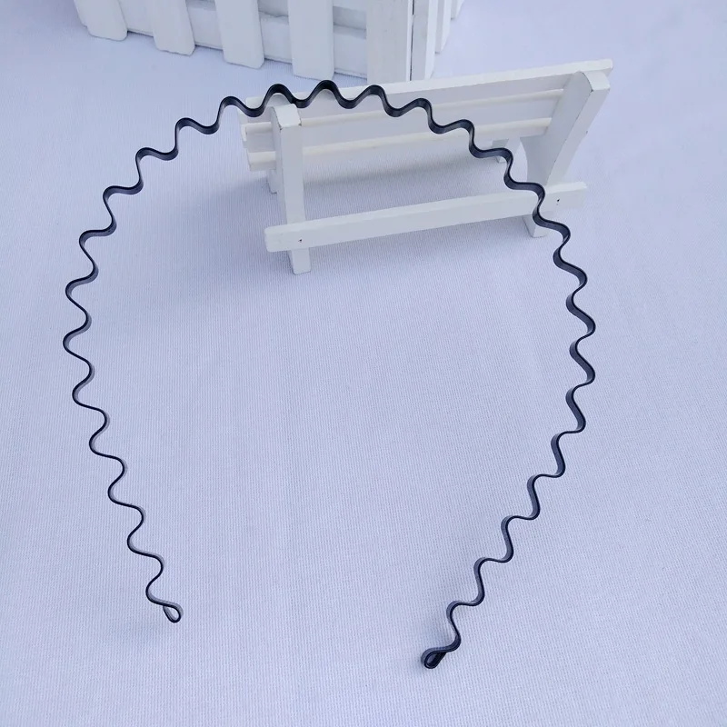 Обруч для волос унисекс черный простой волнистый головной убор мужчин и женщин