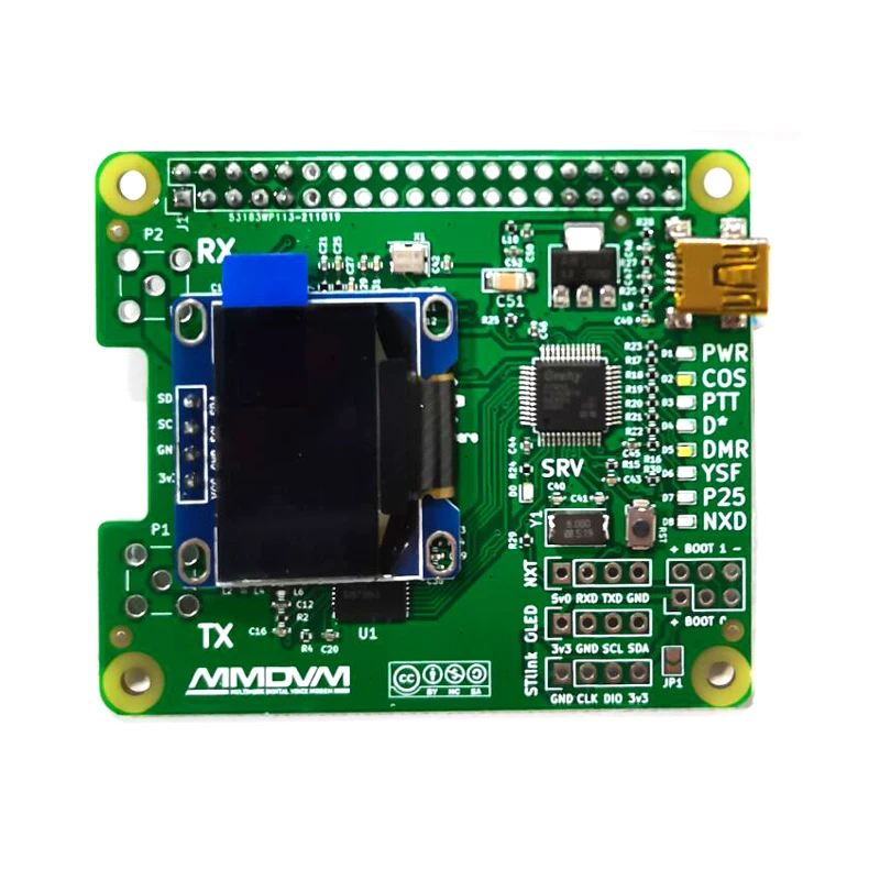 YAOGREENHAM jumbospot V1.3 MMDVM_HS_Dual_Hat MMDVM дуплекс RX TX UHF VHF Hotspot комплект OLED платы P25 DMR YSF для Raspberry