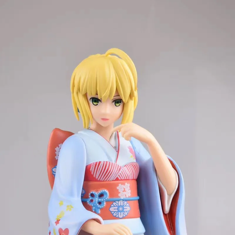 

24cm Anime Figure Toys Fate Stay Night Altria Pendragon 1/7 Scale Kimono Ver. PVC Action Figure Toys Collection Model Doll Gift