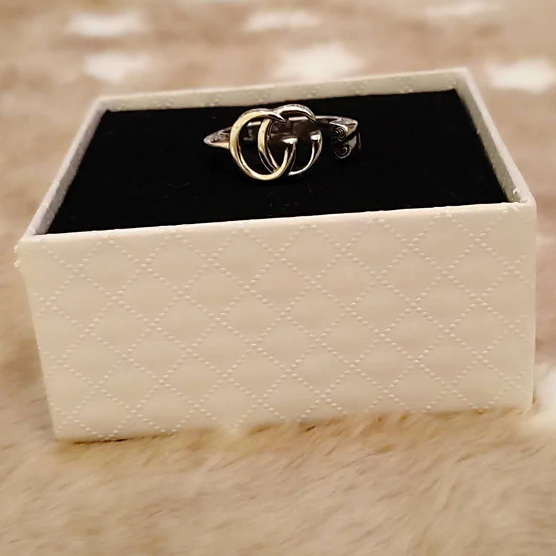 

Gorgeous retro style Textured key S925 Sterling silver Ring 1:1 Original Luxury brands Jewelry Logo High-quality stylish gifts