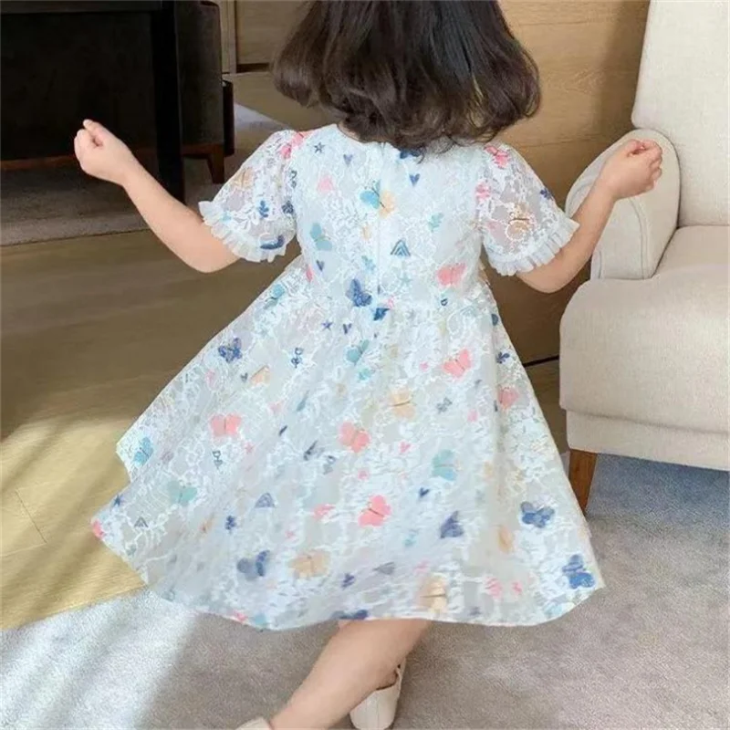 

1-3 Y Baby Girls Princess Dress for Children's Wedding Party Clothing Summer Kids Elegant Embroidery Lace Dresses