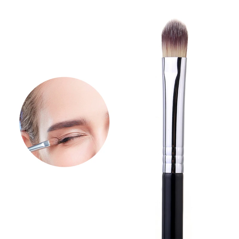 Черная Кисть для макияжа из волокна пудры тени век основа Румяна Красота женская
