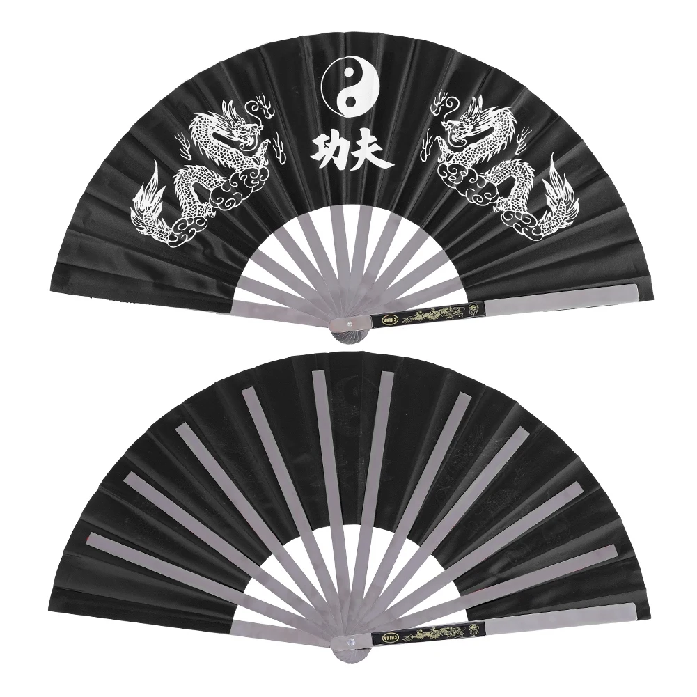 Chinese style Stainless Steel Tai Chi Kung Fu Fan Dragon Frame For Women Men Martial Art Training Performance | Спорт и развлечения