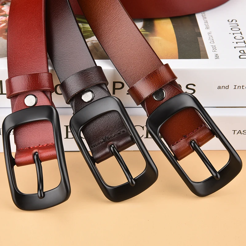 

Ремень деловой из натуральной воловьей кожи для мужчин и женщин, Модный дизайнерский брендовый пояс с пряжкой с язычком