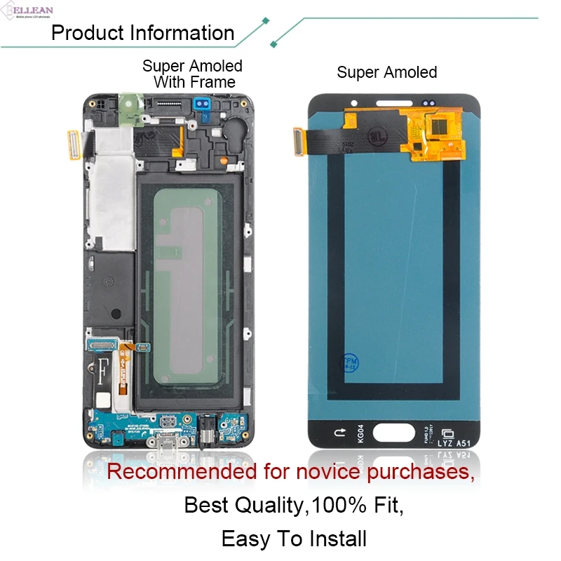 Dinamico скидка A5 дисплей для samsung Galaxy A510 lcd кодирующий преобразователь сенсорного экрана в сборе A510F A510M дисплей