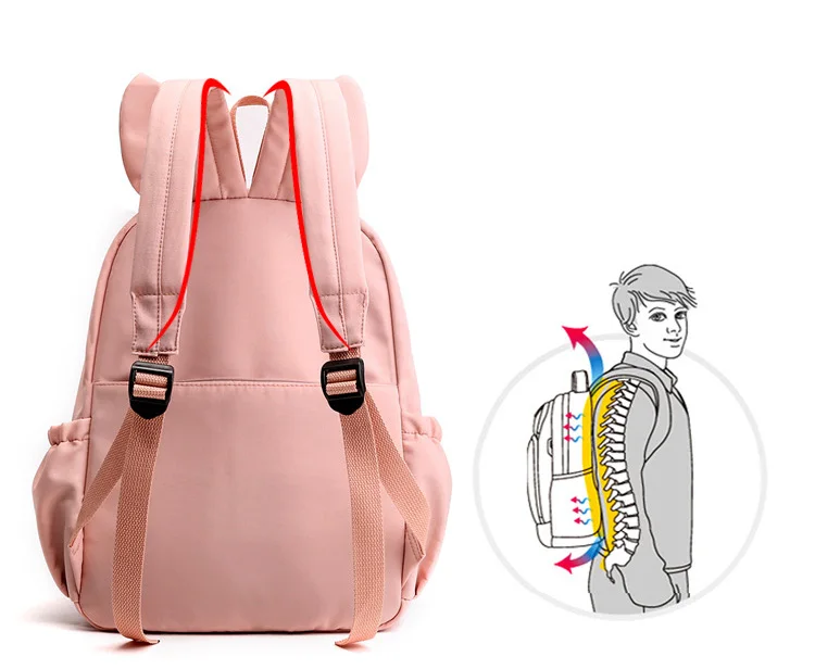 Kpop Group TXT Tomorrow X Together Women Cute Backpack Nylon School Bags for Teenage Girls Pink Bookbag Kawaii Small Bagpack