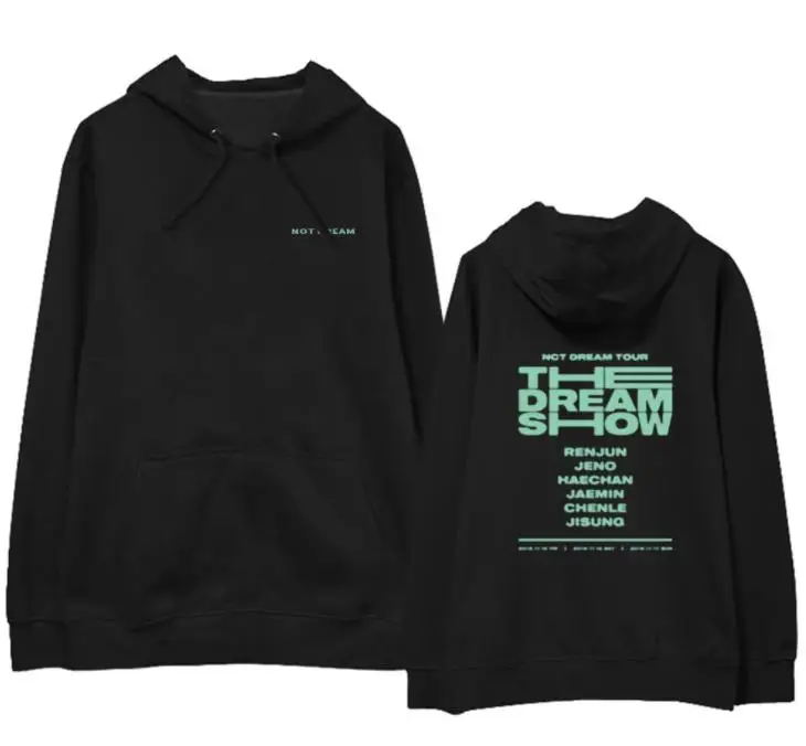 

New Arrival Nct Dream Concert The Dream Show All Member Names Printing Hoodies Kpop Unisex Fleece/thin Pullover Sweatshirt