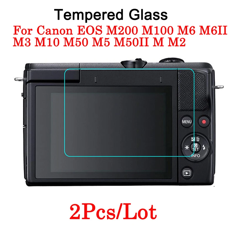 

2.5D 9H Clear Tempered Glass For Canon EOS M200 M100 M6 M6II M3 M10 M50 M5 M50II M M2 Waterproof Anti-Scratch Screen Protector