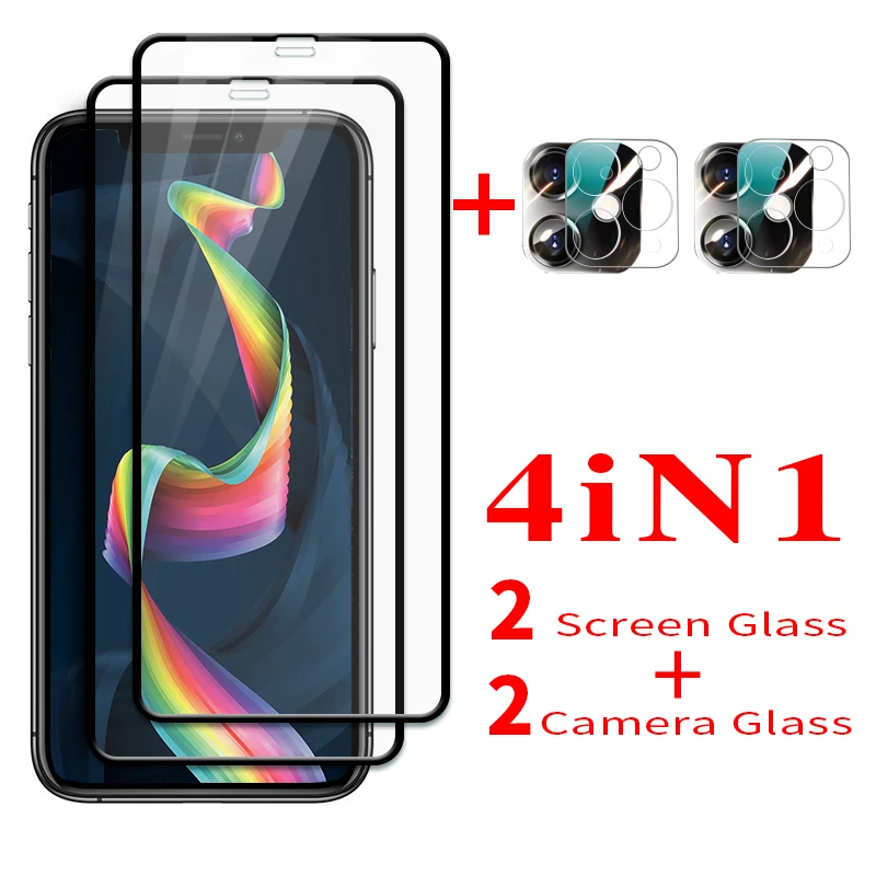 

Стекло с полным покрытием для iphone 11 pro max, защитная пленка для объектива камеры iphone 12 pro max 12 mini, Черное и закаленное стекло HD