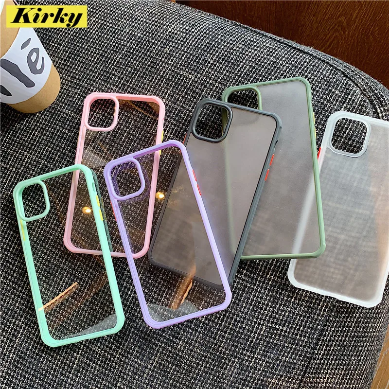 Candy color Frame Transparent Gasbag Shockproof Silicone Phone Case For iPhone 11 Pro Max XR X XS 8 7 6S Plus TPU Back Cover | Мобильные