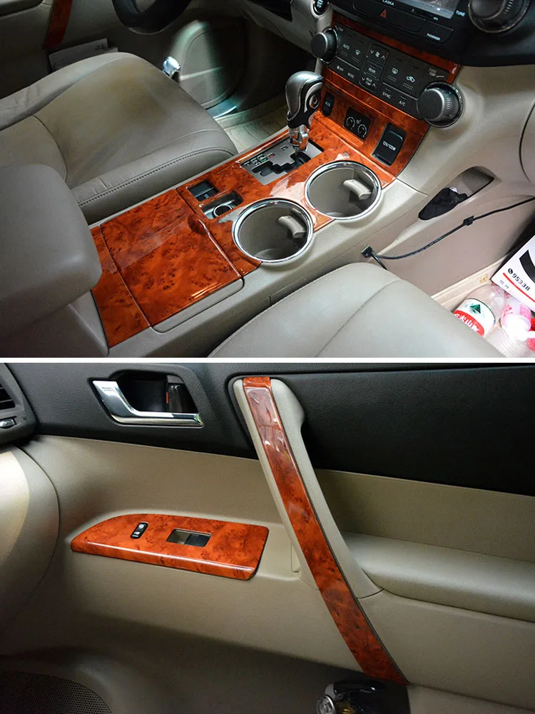 Подходит для Toyota Highlander 09-14 модифицированное 3D углеродное волокно/персиковое