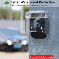hot waterproof cover for wireless doorbell access control rain cover transparent protective box outdoor sun protection thickened