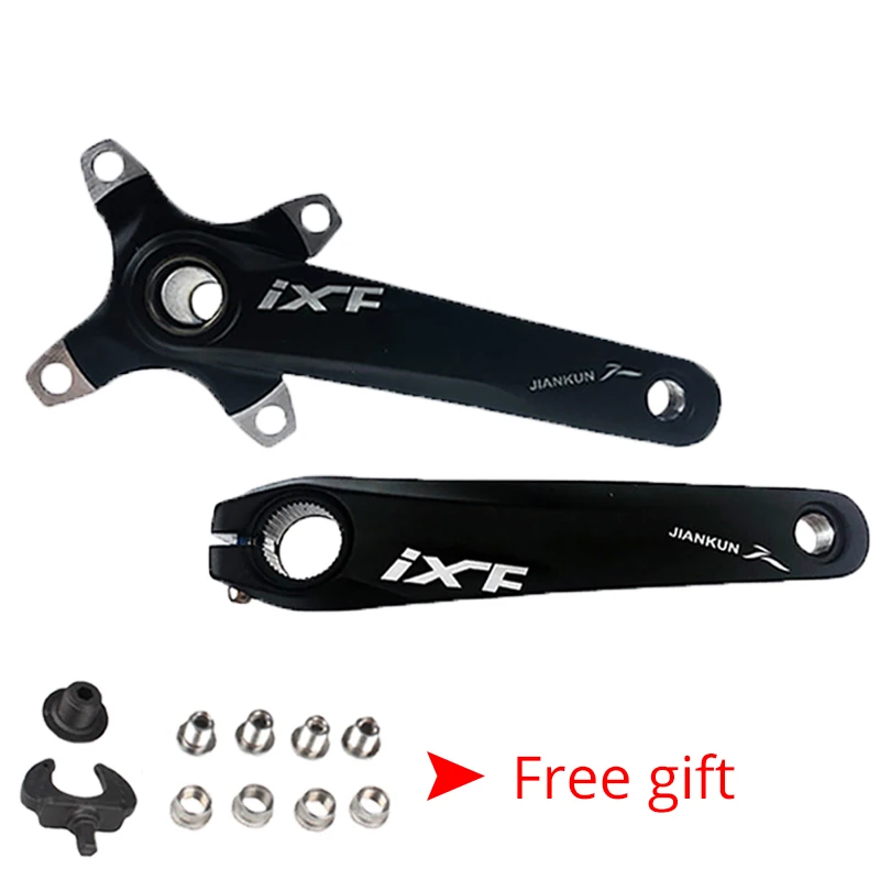 black crank JIANKUN 104BCD MTB велосипедный Кривошип 170 мм IXF рычаг цепи из алюминиевого сплава Горная дорога велосипед crankset с нижним кронштейном BB - Цвет: black crank