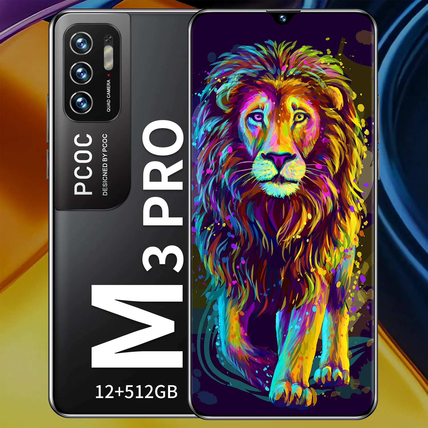 

Global Version 6.72" M3 Pro Unlocked CellPhones 16MP+32MP 16GB RAM 512GB ROM Phone 6800mAh Android 10 Smartphones 5G Celulares