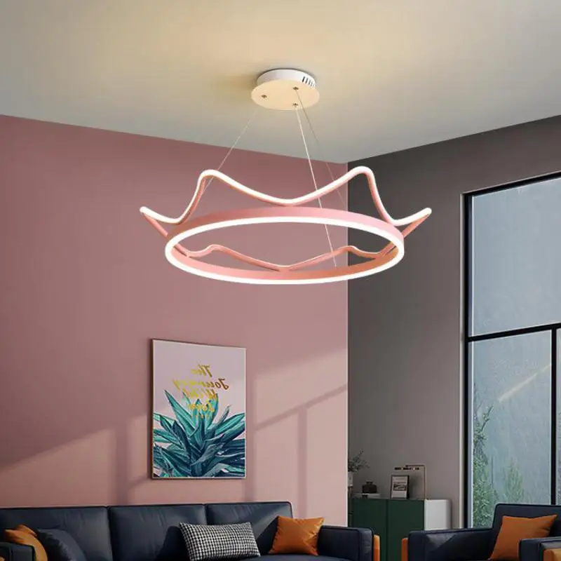 Современный светодиодный алюминиевый подвесной светильник в форме короны