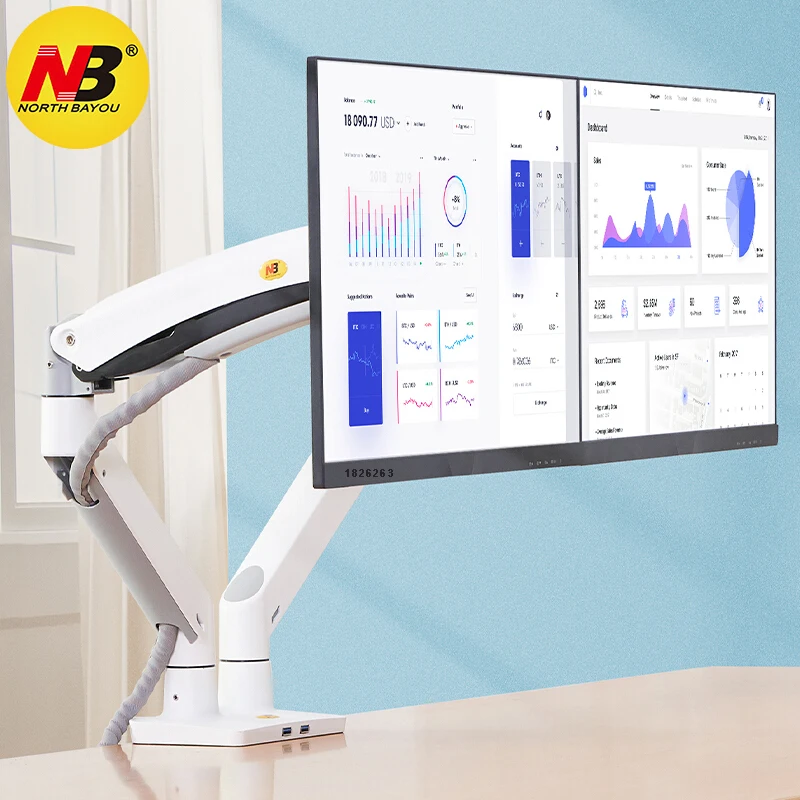 Держатель NB F195A из алюминиевого сплава для ЖК монитора 22 32 дюйма с 2 USB