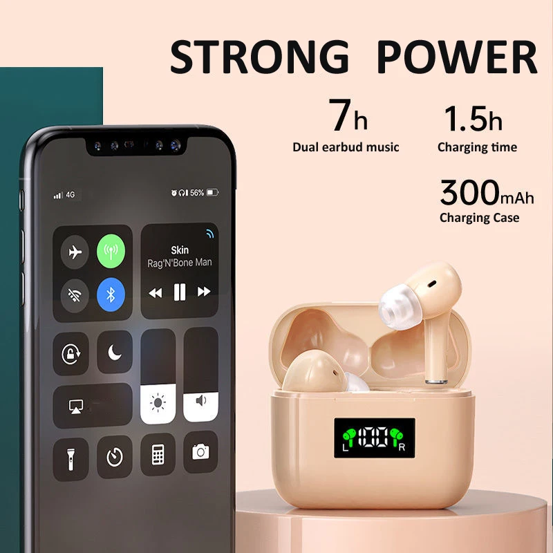 Стерео Bluetooth наушники True Беспроводной наушник с зарядной Чехол для мобильного