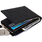 Мужской кошелек Vitage на молнии, кожаный бумажник, кредитница, клатч для купюр и долларов, короткое портмоне для мальчиков