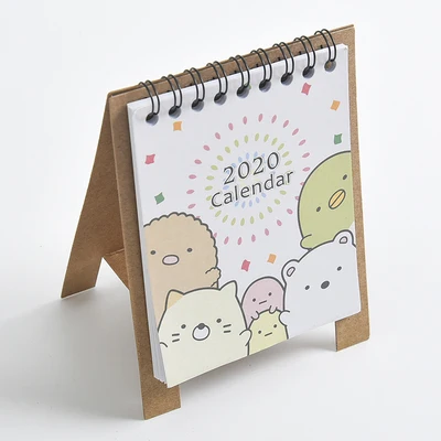 4 Год Kawaii мультфильм Животные Настольный календарь DIY крафт-бумага мини-календарь планировщик расписаний,08-,12 - Цвет: 4
