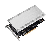 pcie to m2 adapter m 2 nvme ssd adapter m2 to pcie 3 0 x16 controller card m key 4 port independent pci express 3 0 x4 bandwidth