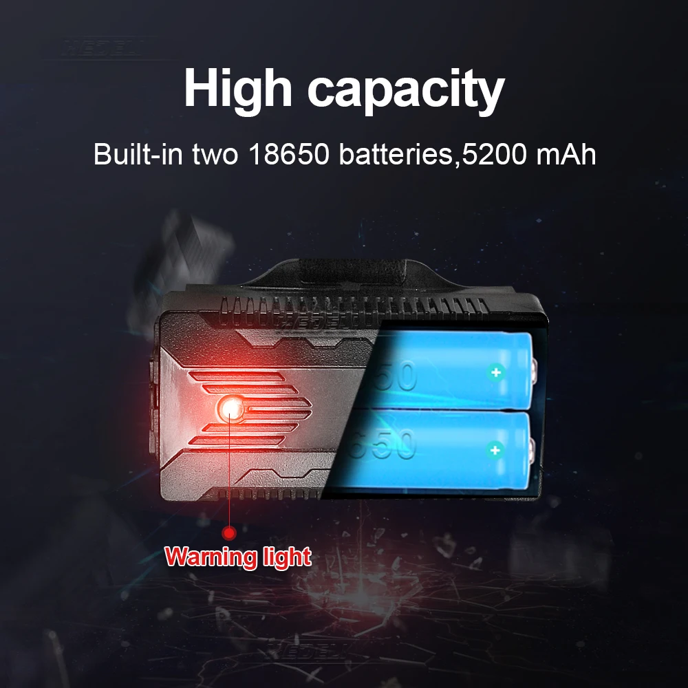 XHP100 мощная светодиодная фара 18650 перезаряжаемый ИК датчик налобный фонарь USB XML T6