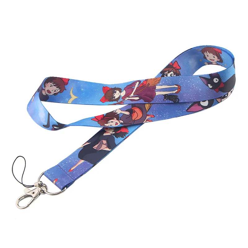 

JF0157 Anime girl and cat Lanyard Neck Strap for key ID Card Cellphone Straps Badge Holder DIY Hanging Rope Neckband Accessories