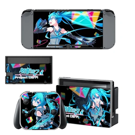 YSNS1043 Hatsune Miku Виниловая наклейка для Kind переключатель NS консоль контроллер японские персонажи аниме наклейки украшения - Цвет: YSNS1043