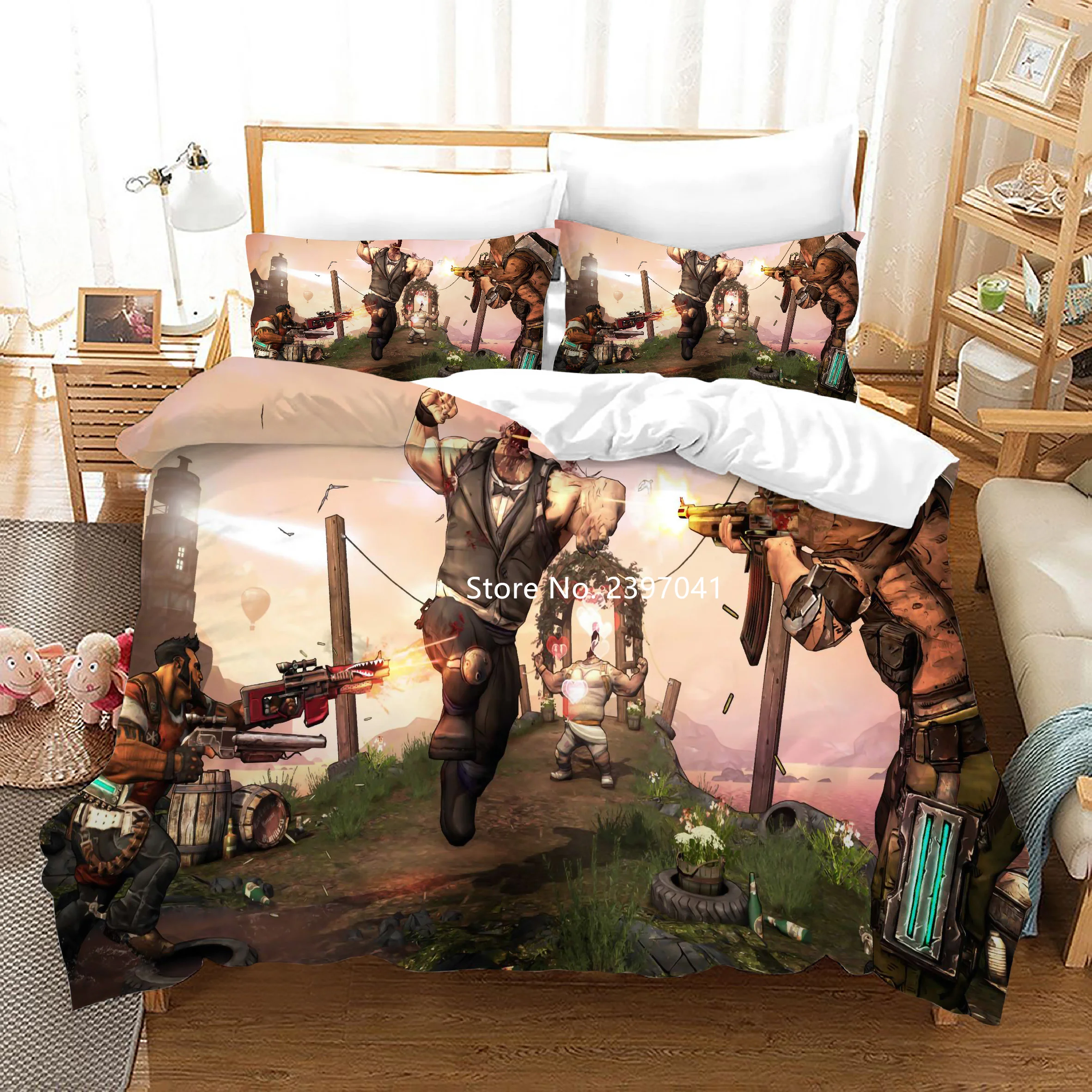 

Hot Game No Master's Land 3D Bedding Set Home Textile Down Quilt Cover Pillow Set 2-3 Single Double Queen King Multi-Size Set
