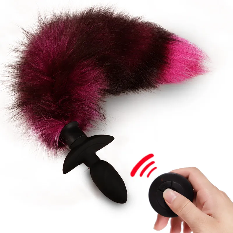 New Wireless Remote Control Fox Tail Swing Anal Plug Vibrator Silicone Cosplay Adult Games Sex Toys For Women Men | Красота и