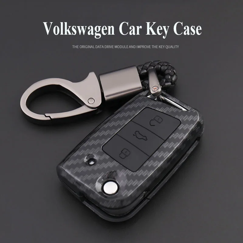 

Чехол для автомобильного ключа из углеродного волокна для Volkswagen VW Tiguan L MK2 Golf 7 MK7 Lamando Jetta Lavida для Skoda Octavia Прямая поставка