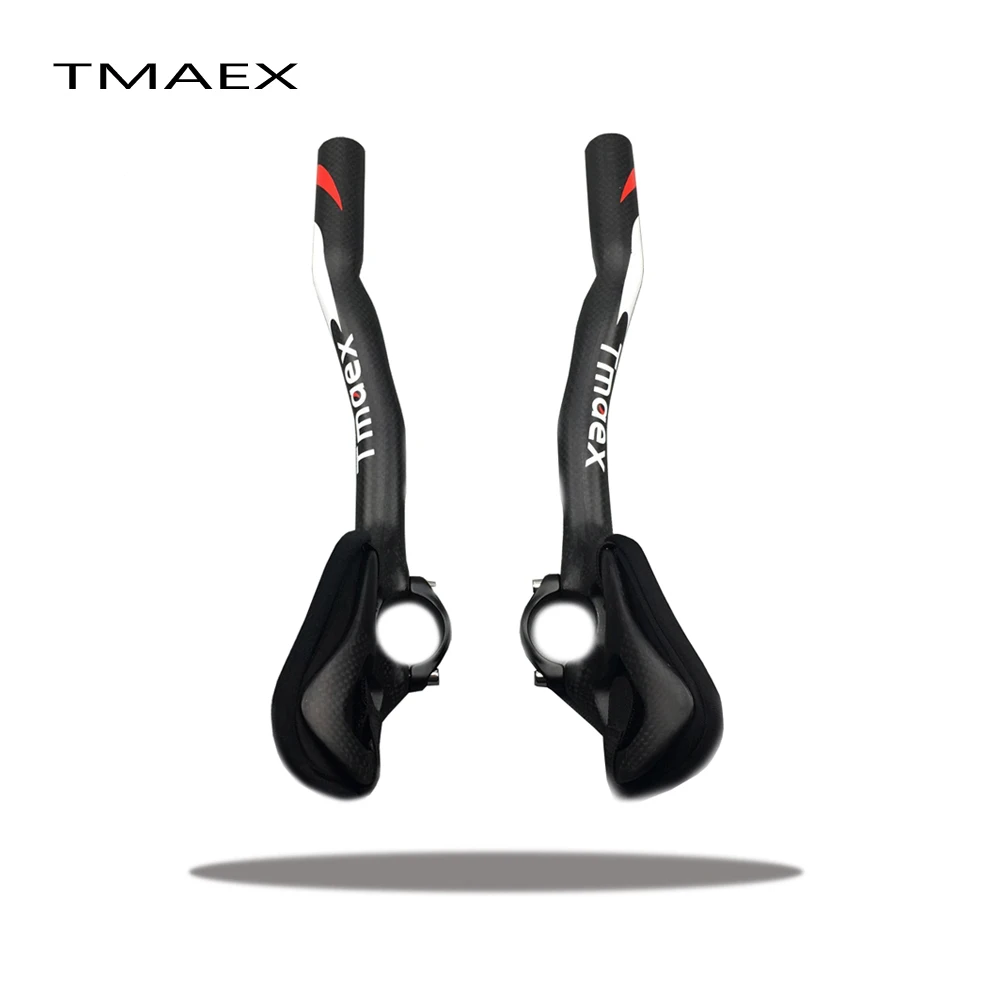 

TMAEX Carbon Handlebar Rest Bicycle Handlebar Aero Carbon TT Bike Handle Bars Trial Handle Bar TT Bar 340MM Matte Ultra light